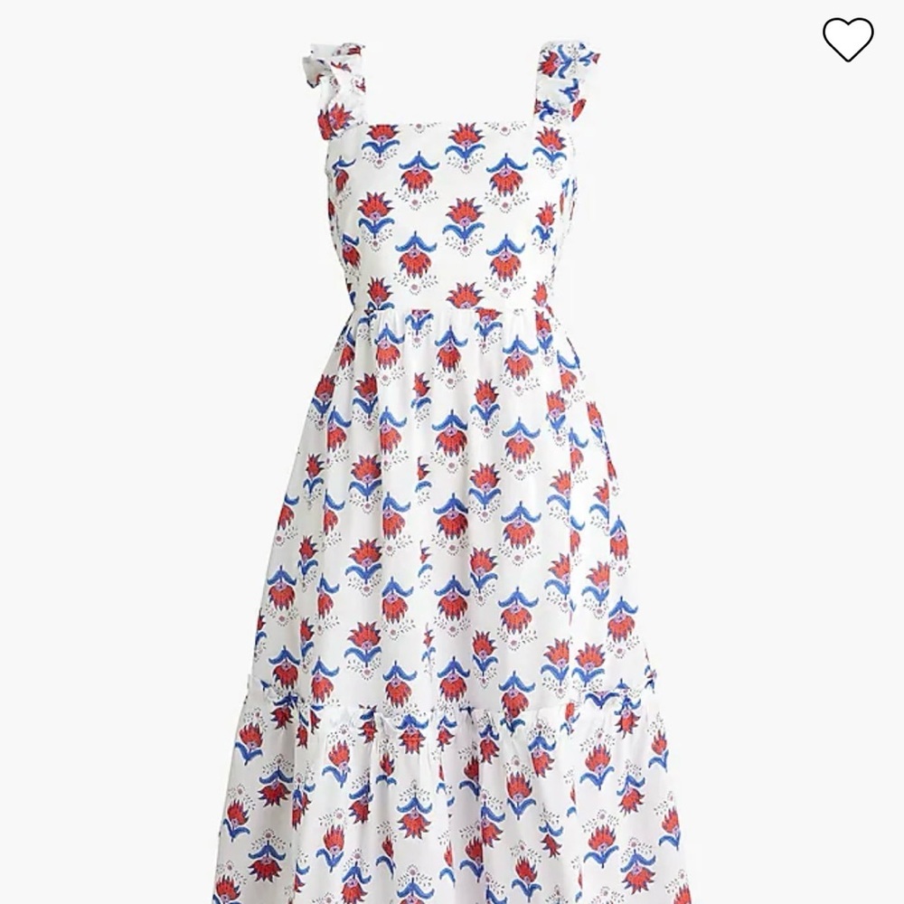 100% Cotton J Crew Square Neck Midi Dress - image 3